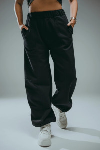 Брюки женские "Габриэль" лакост 2-х нитка пенье (р-ры: 44-62) черный