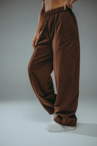 Брюки женские "Габриэль" лакост 2-х нитка пенье (р-ры: 44-62) коричневый