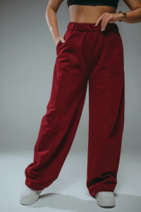 Брюки женские "Габриэль" лакост 2-х нитка пенье (р-ры: 44-62) бордо