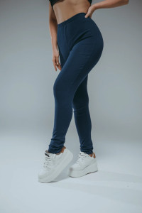 Леггинсы женские "Бритни" рибана (р-ры: 48-58) индиго