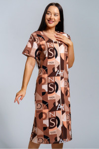 Халат женский "Грация" кулирка (р-ры: 46-64) шоколад