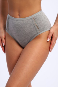 Трусы женские №45050 кулирка с лайкрой (р-ры: 48-52) серый