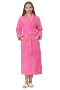 Халат женский велюровый "Женская элегия" (последний размер) розовый 44,54