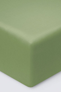 Простыня на резинке сатин "Моноспейс" зеленый (последний размер) 140х200