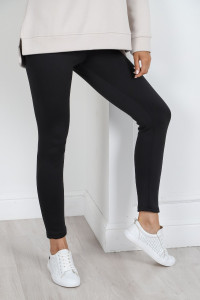 Леггинсы женские "Метель-2" футер дублированный (последний размер) черный 56