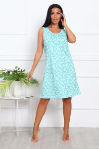 Сорочка женская 01012 кулирка (последний размер) бирюзовый 58