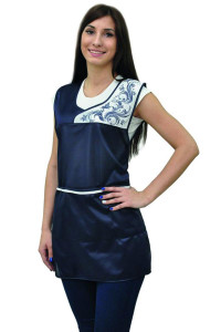 Фартук для продавцов "Принцесса" нейлон (последний размер) темно-синий 40-46