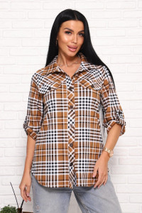 Рубашка женская 00995 кулирка (последний размер) коричневый 60