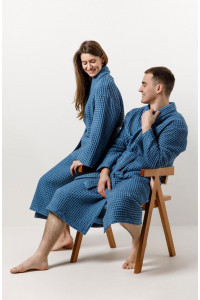 Халат унисекс вафельный "Urban Family" (последний размер) Sea wolf 46-48