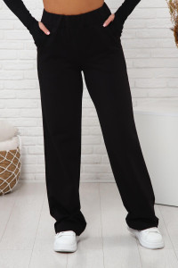 Брюки женские 01038 футер с лайкрой (последний размер) черный 54