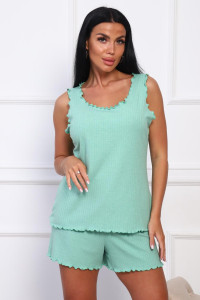 Костюм двойка женский 01006 вискоза (последний размер) мятный 52