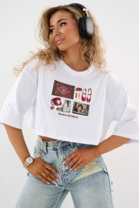 Топ женский №057350 Т1 кулирка (р-ры: 44-54) белый