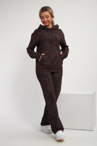 Костюм двойка женский М-217 футер (р-ры: 44-54) коричневый