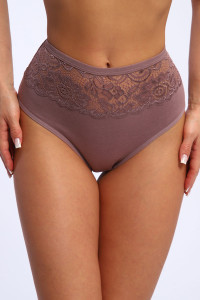 Трусы женские №45046 кулирка с лайкрой (р-ры: 48-52) капучино