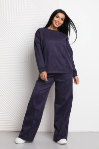 Костюм двойка женский 2125/1 замша (р-ры: 46-56) синий