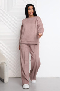 Костюм двойка женский 2125 замша (р-ры: 46-56) какао