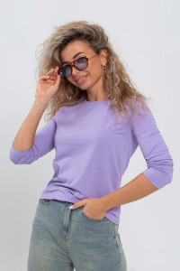 Лонгслив женский 1585/3 кулирка с лайкрой (р-ры: 42-54) лиловый