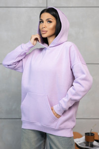 Толстовка женская 1428/1 футер с начесом (р-ры: 42-52) фиолетовый