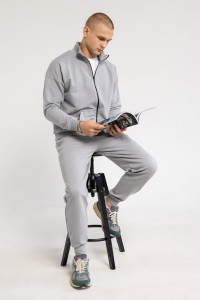 Костюм двойка мужской 1918/2 футер 2-х нитка (р-ры: 48-58) светло-серый