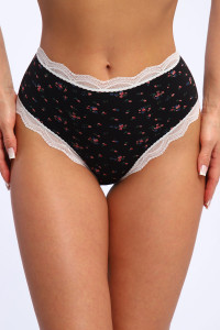 Трусы женские №45039 кулирка с лайкрой (р-ры: 48-52) черный