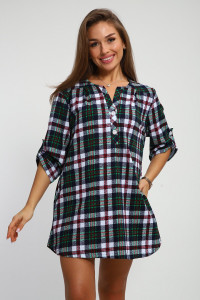 Рубашка-туника женская №212.1 кулирка (р-ры: 46-60) зеленый