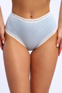 Трусы женские №45038 кулирка с лайкрой (р-ры: 48-52) небесный
