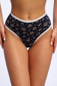 Трусы женские №45037 кулирка с лайкрой (р-ры: 48-52) темно-синий