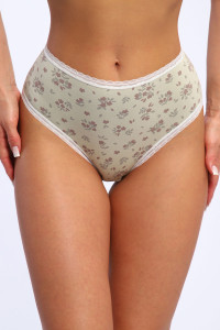 Трусы женские №45037 кулирка с лайкрой (р-ры: 48-52) оливка