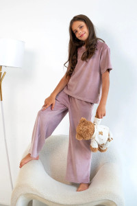 Костюм двойка детский М-04КД "Кэтти-1" велюр (р-ры: 34-40) нежно-розовый