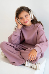 Костюм двойка детский М-05КД "Скай Лайн" футер (р-ры: 34-42) розовый