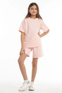 Костюм двойка детский М-11КД "Солнышко New" футер (р-ры: 30-34) светло-розовый