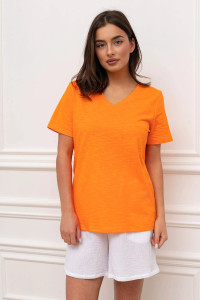 Футболка женская М-35Ф "Флам" кулирка флам (р-ры: 44-60) оранжевый