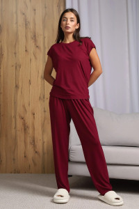 Костюм двойка женский М-278К "Ананда" вискоза (р-ры: 42-54) бордовый