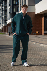 Костюм двойка мужской "Скай" М-16КМ интерсофт (р-ры: 48-54) изумруд