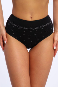 Трусы женские №28604 кулирка с лайкрой (р-ры: 48-52) черный