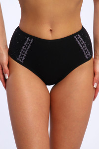 Трусы женские №28603 кулирка с лайкрой (р-ры: 48-52) черный