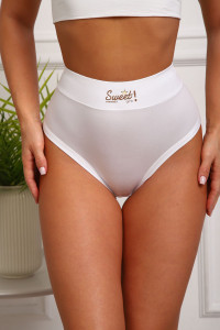 Трусы женские №64891 бамбук (р-ры: 54-58) белый