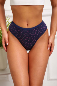 Трусы женские №64889 кулирка с лайкрой (р-ры: 48-52) синий