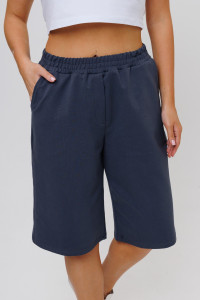 Бермуды женские №2158/1 футер 2-х нитка (последний размер) графитовый 48