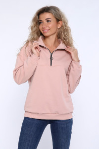 Толстовка женская №89347 футер 3-х нитка (последний размер) светло-коричневый 46