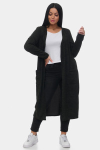 Кардиган женский "Софи 2" ангора-софт (р-ры: 46-68) черный