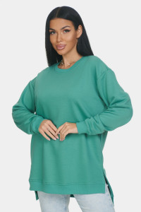 Свитшот женский "Ева" футер 3-х нитка (р-ры: 46-64) зеленый