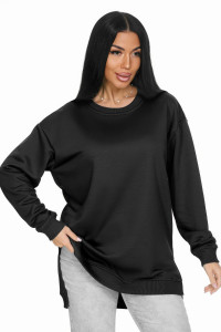 Свитшот женский "Ева" футер 3-х нитка (р-ры: 46-64) черный