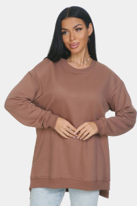 Свитшот женский "Ева" футер 3-х нитка (р-ры: 46-64) какао