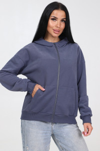 Толстовка женская №26604 футер 3-х нитка (последний размер) серый 48