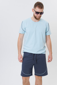 Костюм двойка мужской №2108 трикотаж (последний размер) голубой 48,52