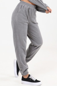 Брюки женские М-1008 флис (последний размер) серый светлый 52-54
