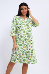 Сорочка женская 01035 футер с начёсом (последний размер) лайм 58