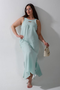 Сарафан женский №7464 муслин (последний размер) ментол 54