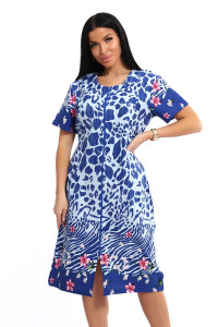 Халат женский ЕХЛ-1050 кулирка (последний размер) синий 62